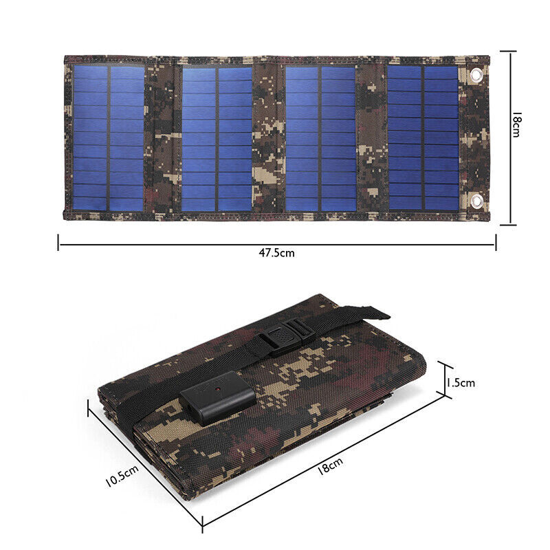 Solar Power Panel Portable Bank Solar Charger Camping Phone Charger 80W USB