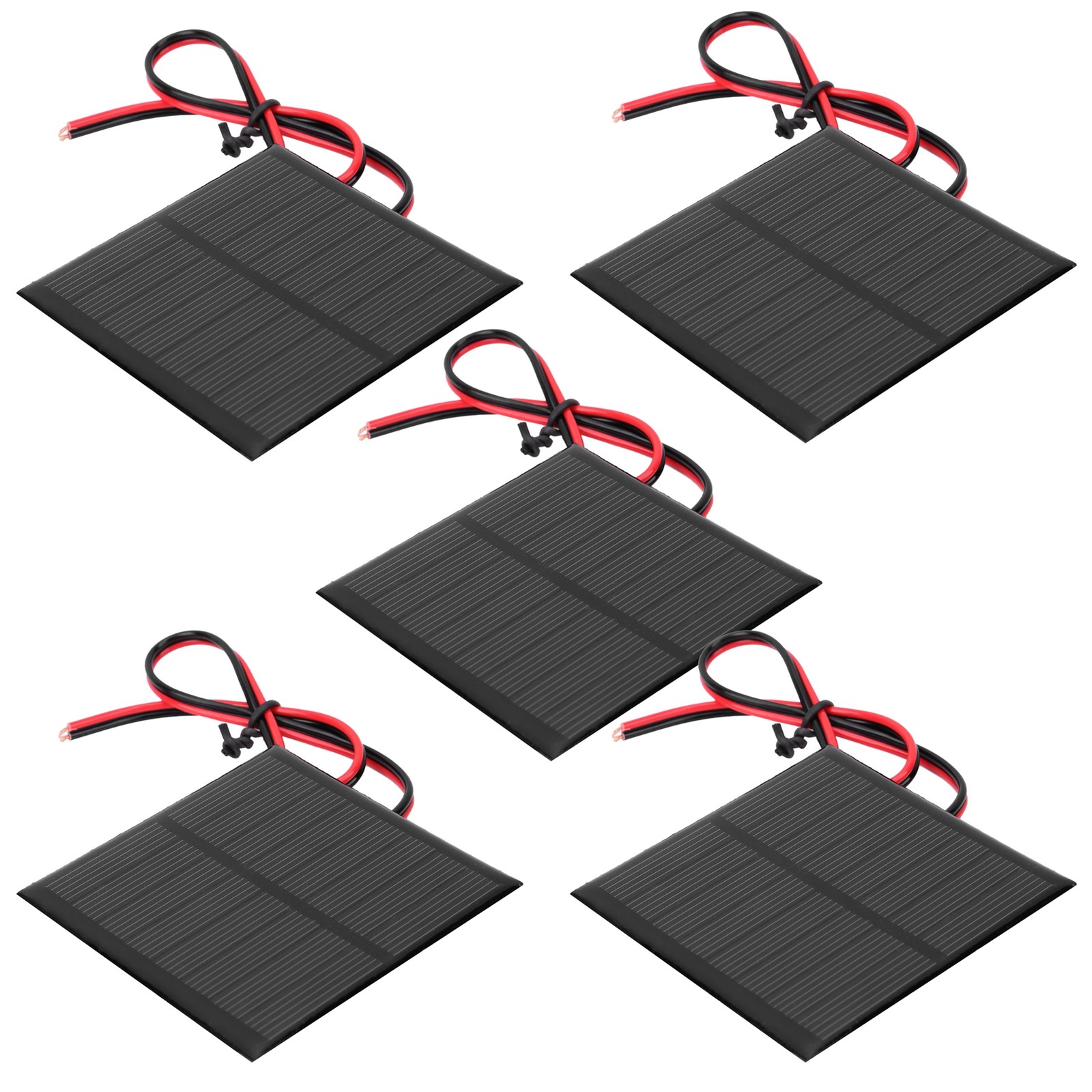 5Pcs Small Solar Battery Panel Polysilicon Epoxy Battery Module With 30cm New