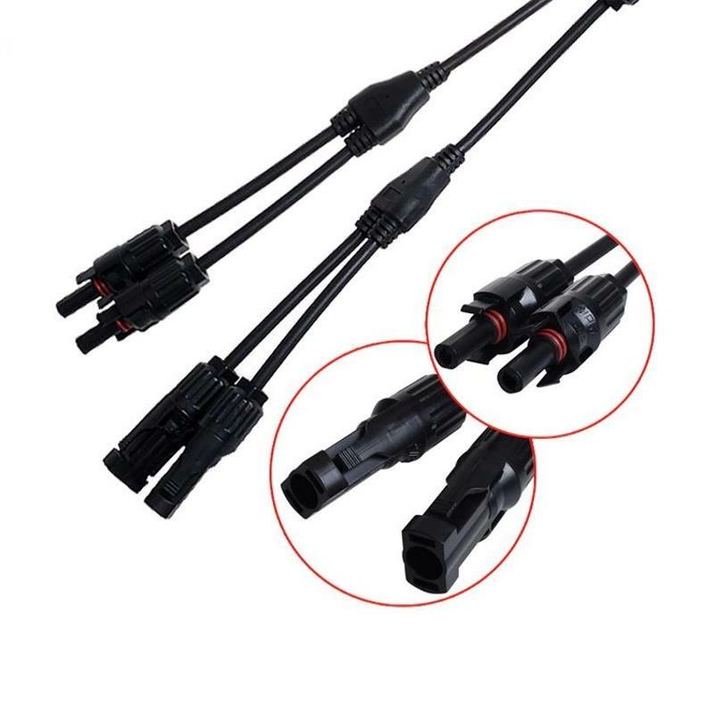 Solar Panel PV Cable Y Branch Wear-resisting Copper Tin Plate Anti-UV Connector