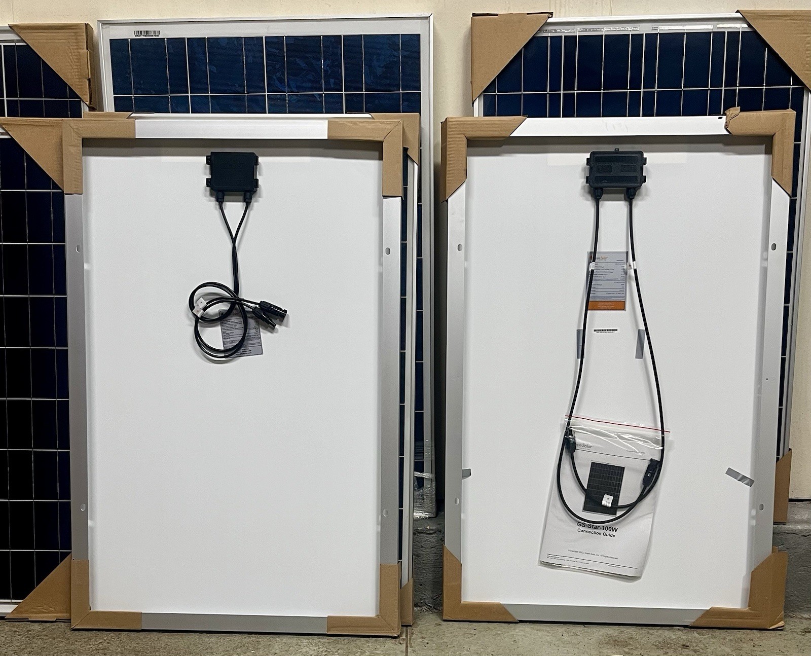 Lot Of 7 Grape Solar GS-Star-100W 12V Solar Panels Tested Open Box PICKUP ONLY