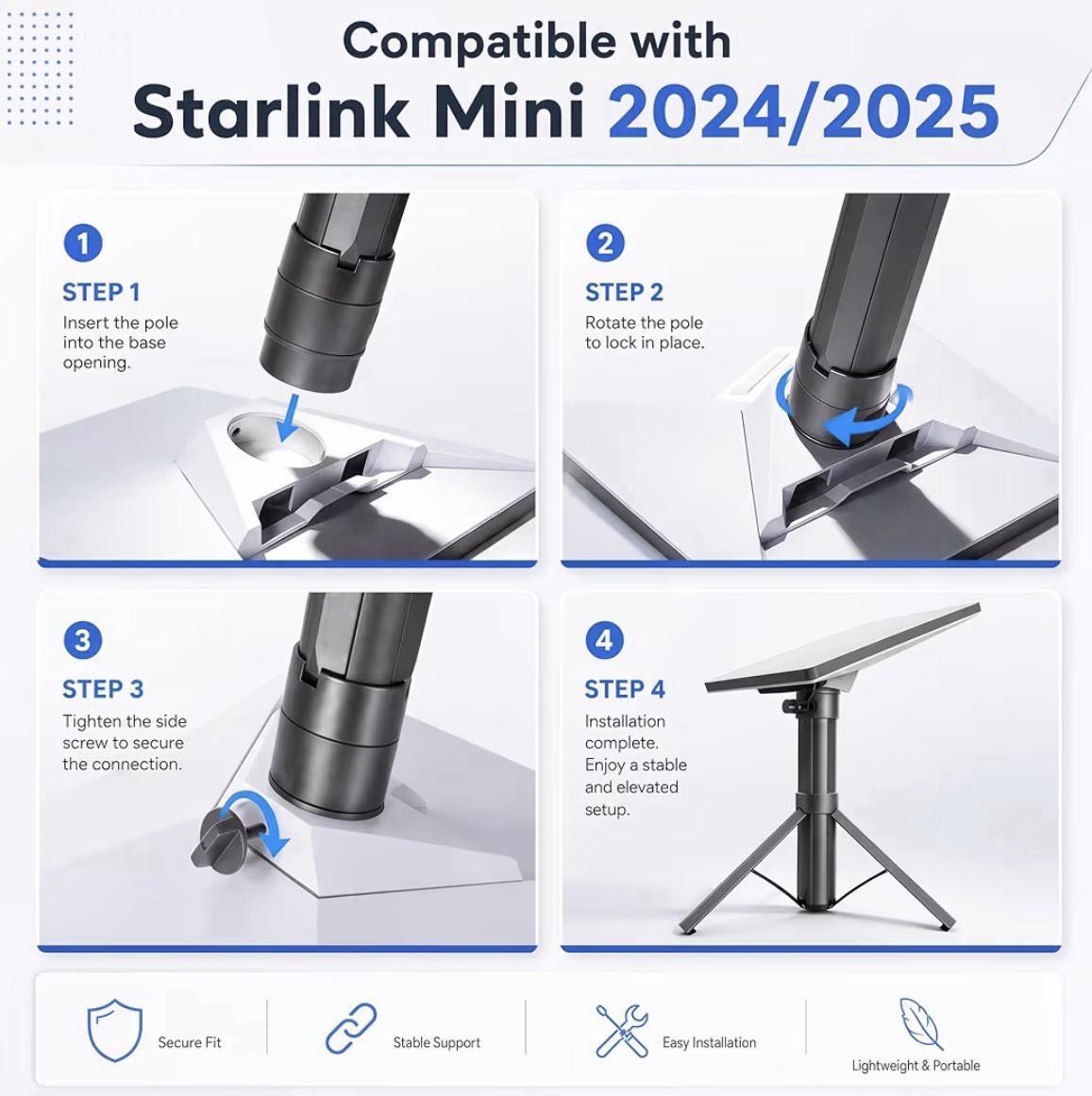 Starlink Mini Battery Pack 45000mAh 166Wh Portable Power Bank IP67 Waterproof