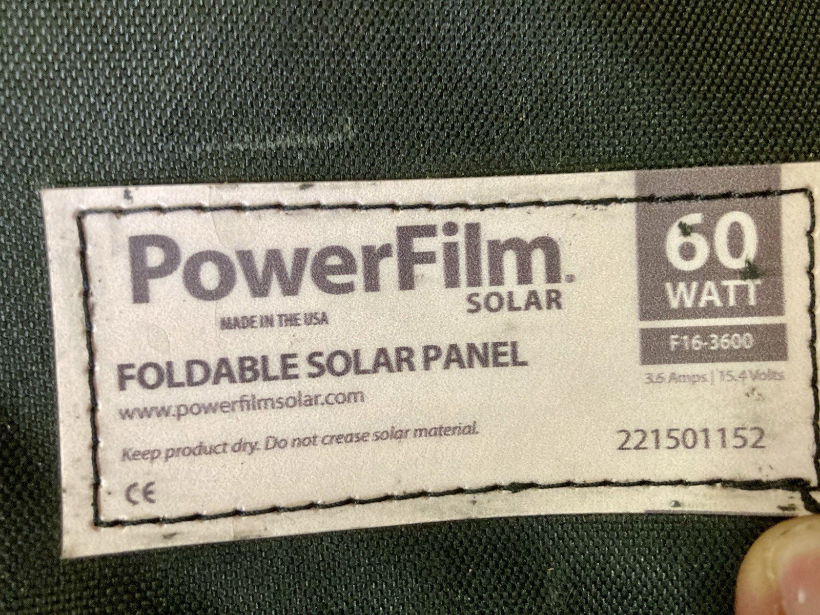 NEW “PowerFilm Solar” 60 Watt Foldable Solar Panel F16-3600 w/ Paper & Adapter!