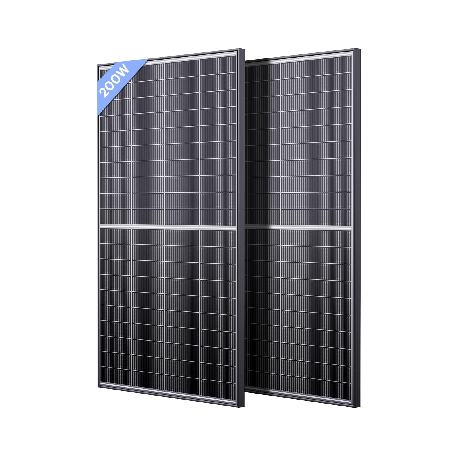 N-Type 16BB 400W Bifacial Solar Panel, 2Pcs 200 Watt Solar Panel 12/24V, 25% …