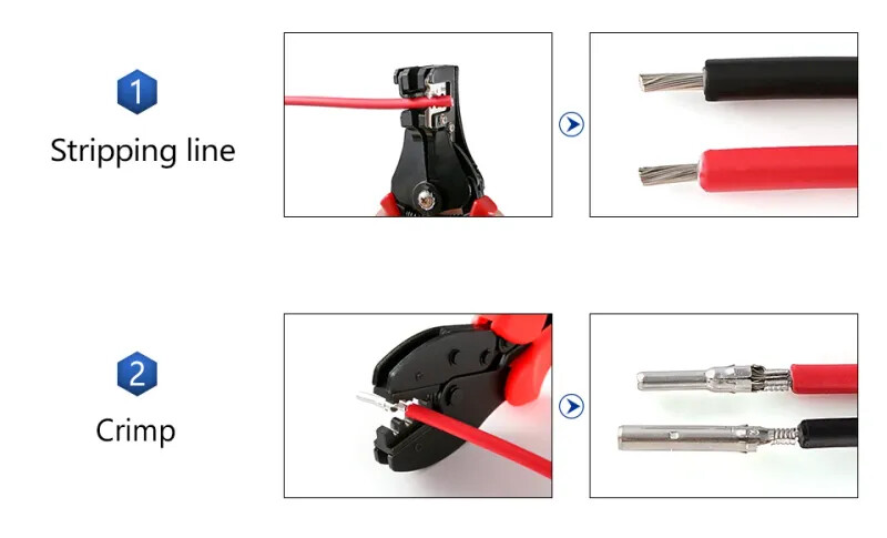 PV Cable 2.5/4/6mm² 10-14AWG Extension Cord Male Female Copper Wire US Plug