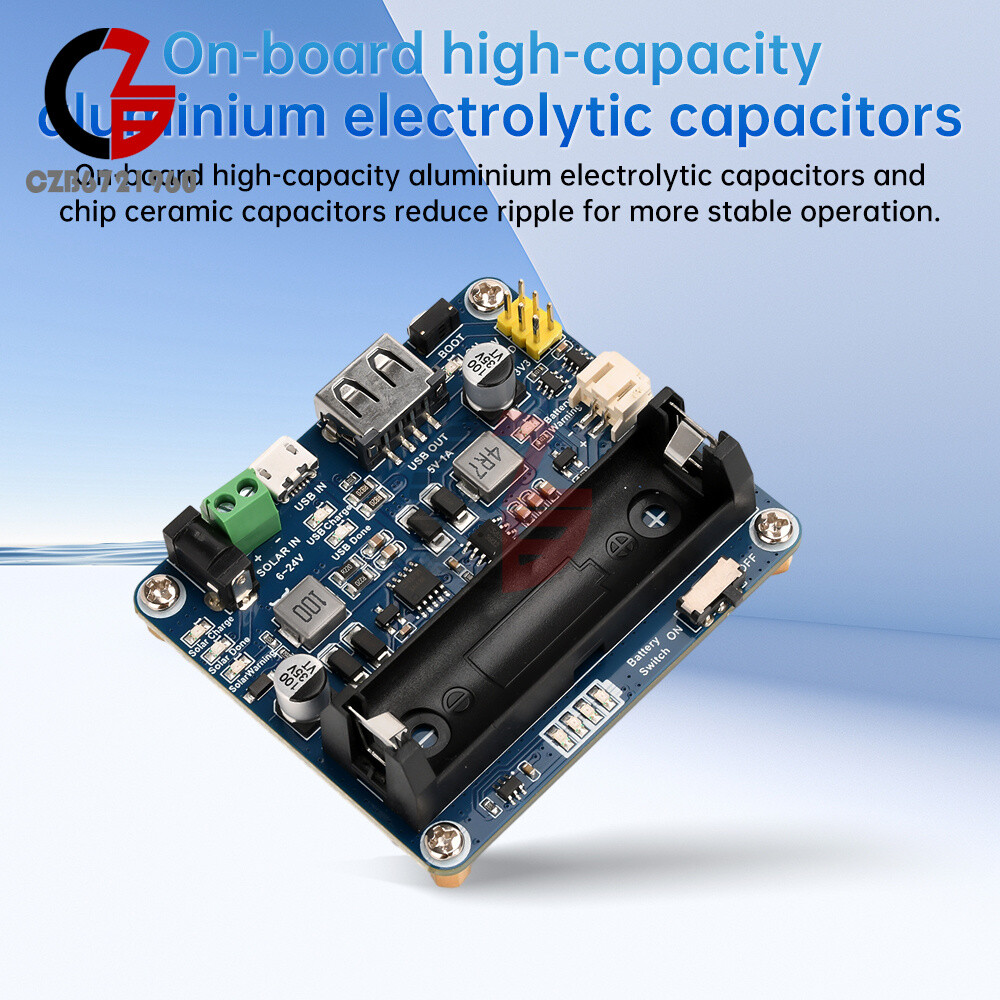 Power Manager Module for 6V~24V Solar Panel Support MPPT USB Battery Charging