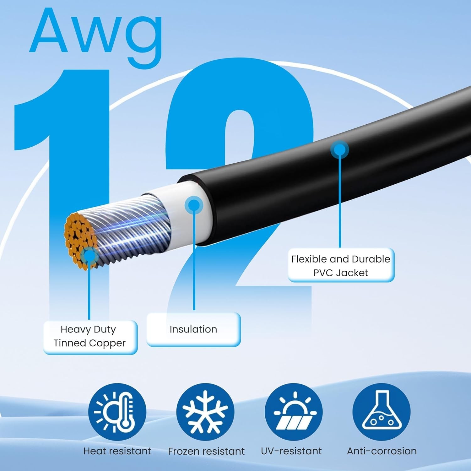 DC8020 Female to Solar Connector,Solar Charge Extension Cable 12AWG DC8020 Adapt