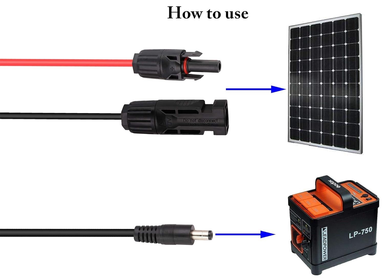 Solar Adapter Male and Female to DC 5.5mm x 2.1mm Male Solar Power Extension …