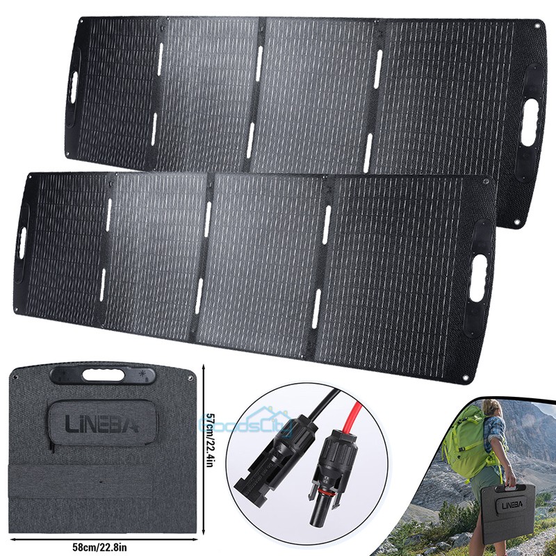 200W 400W Foldable Solar Panel ETFE Solar Charger for RV Camping Home,Easy Carry