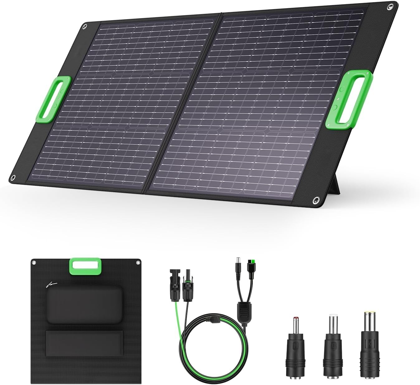 Ultra-Portable 100W Solar Charger with Kickstands – Ideal for Camping & RVs