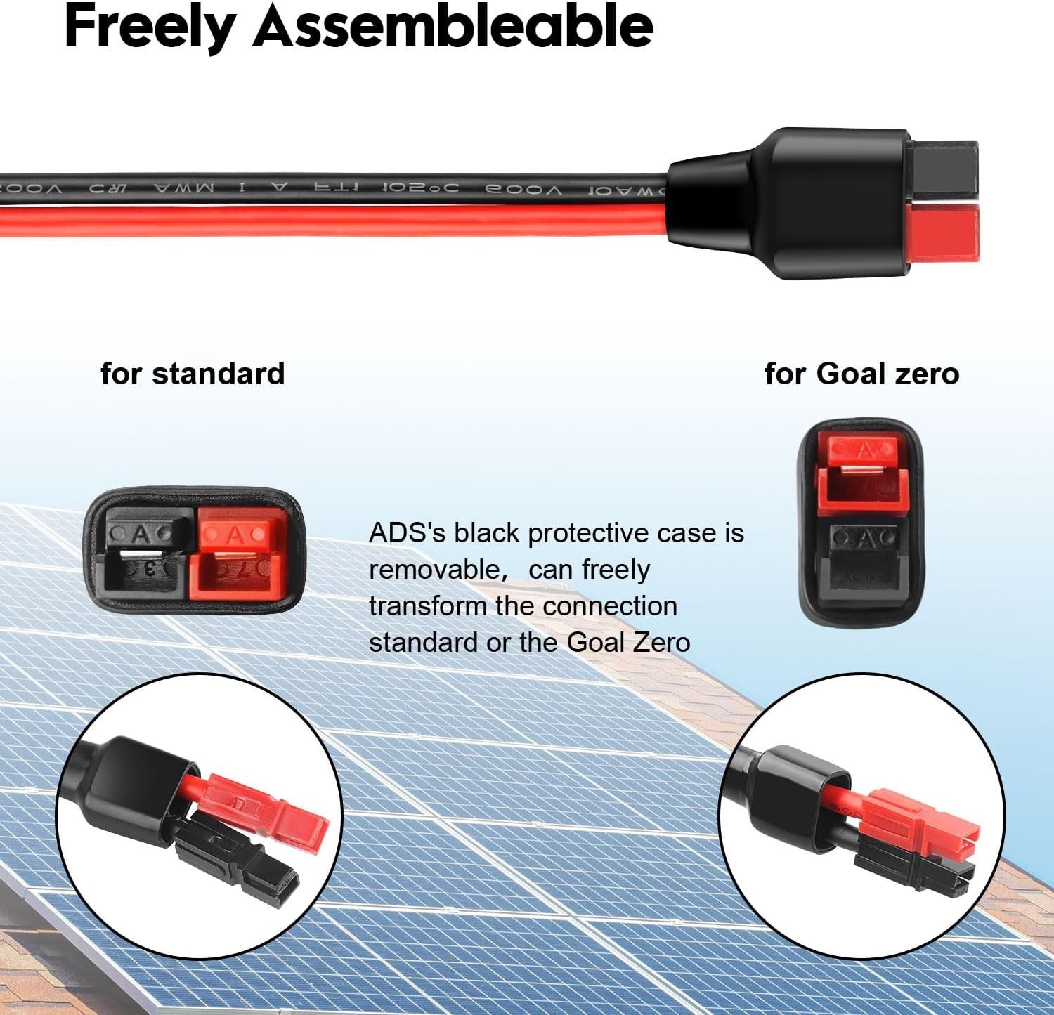 Durable Heat-Resistant DC 8mm Splitter for Solar Panel Systems – 16.5 inch