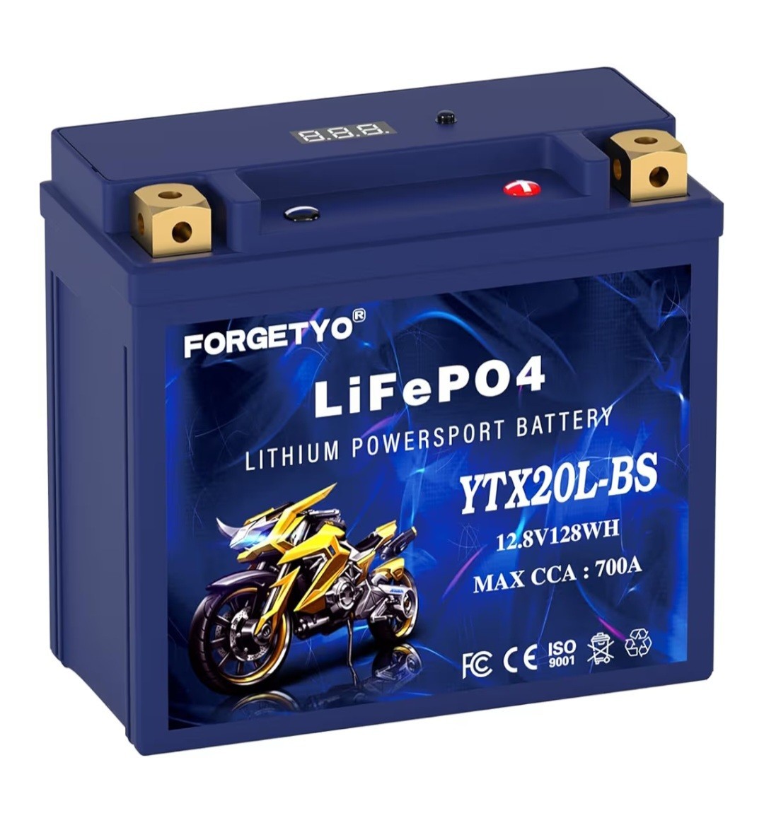 YTX20L-BS Motorcycle 10AH Lithium Battery Blue LiFePO4 700A ATV Jet Ski 10AH