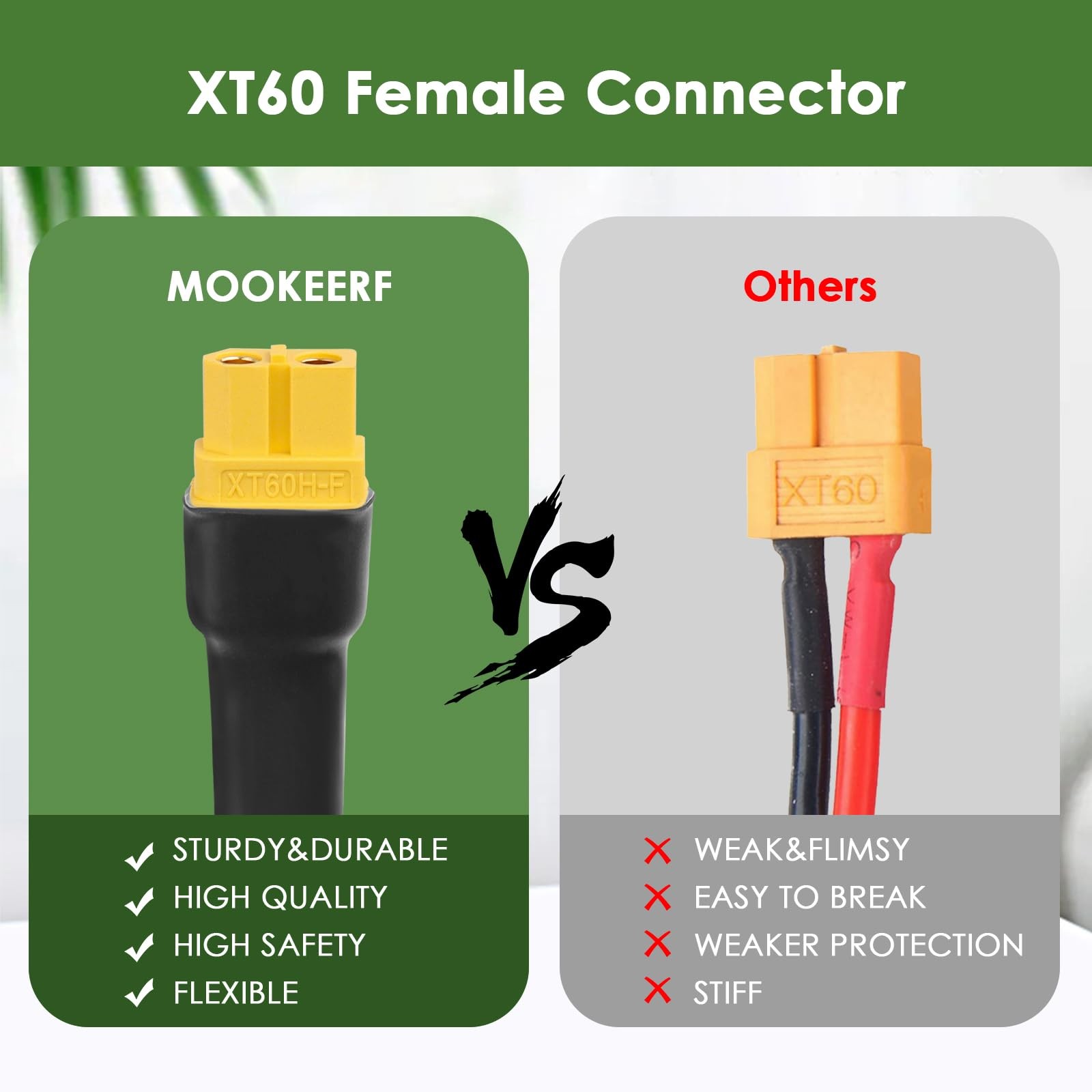 Solar to XT60 Extension Cable 10AWG 6FT Solar Connector to XT60 Adapter Cable…