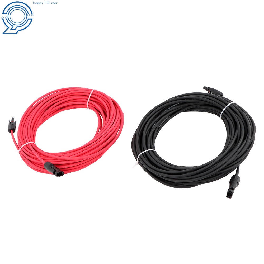 4mm² 20M Solar Wire Black+Red UV Resistant Cable with M4 Connector Kit