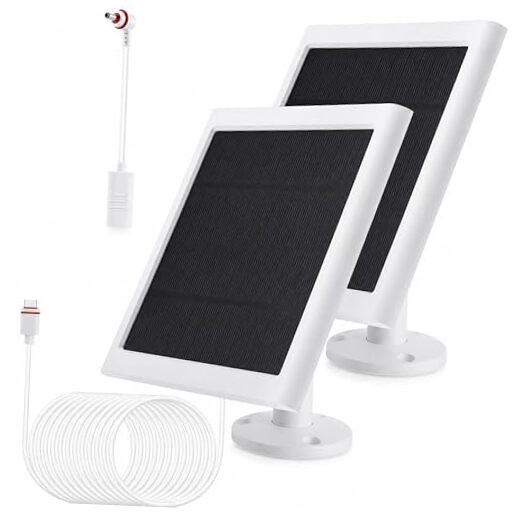 IP65 Solar Panel Outdoor for Ring Cameras () Spotlight Cam Plus/Pro White 2P