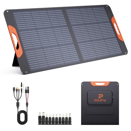 100W Portable Solar Panel with 5-in-1 Cable,23.5% Efficiency ETFE 20V 100W-1PCS