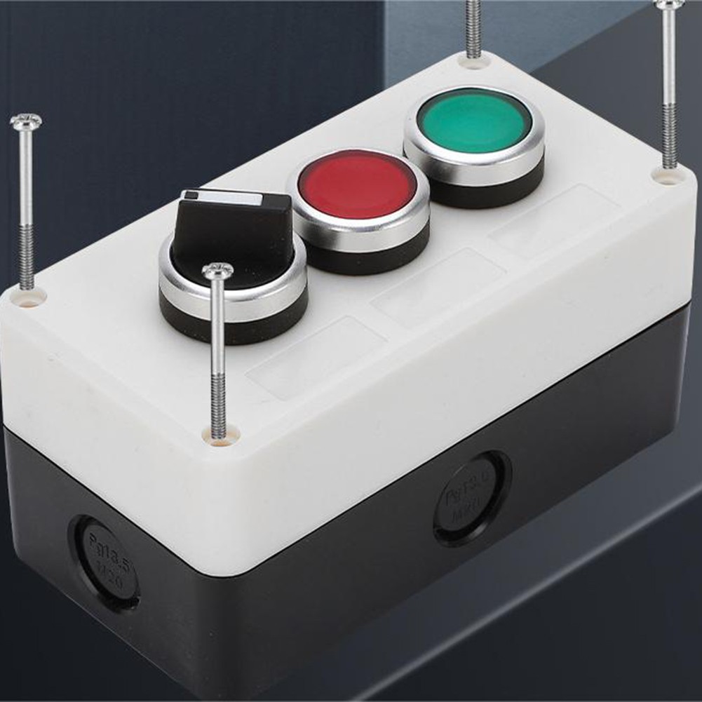 Industrial Push Button Switch 22mm ABS Enclosure IP65 Sealed 1NC+1NO Contacts