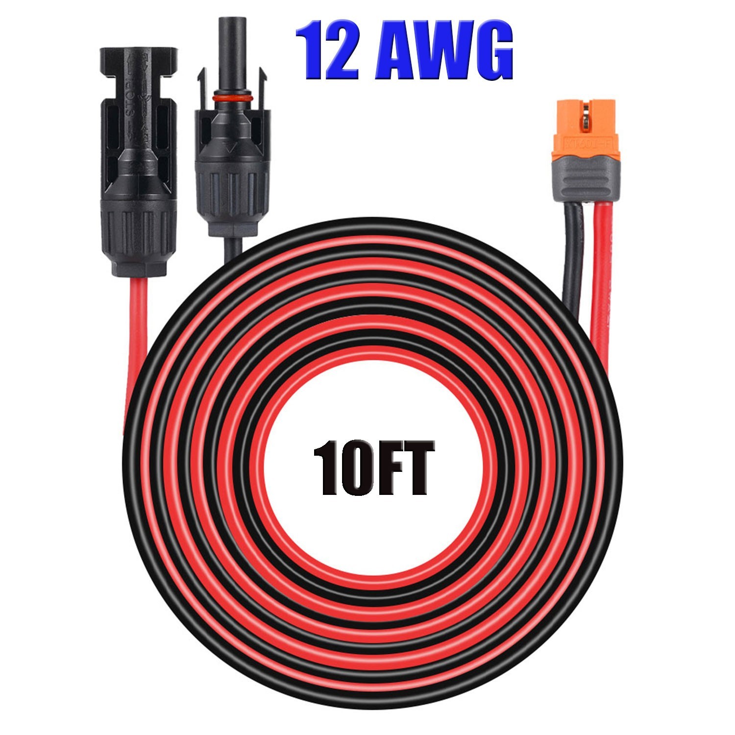 12AWG XT60i Female to Solar Connector Extension Cable for Solar Generator 10ft