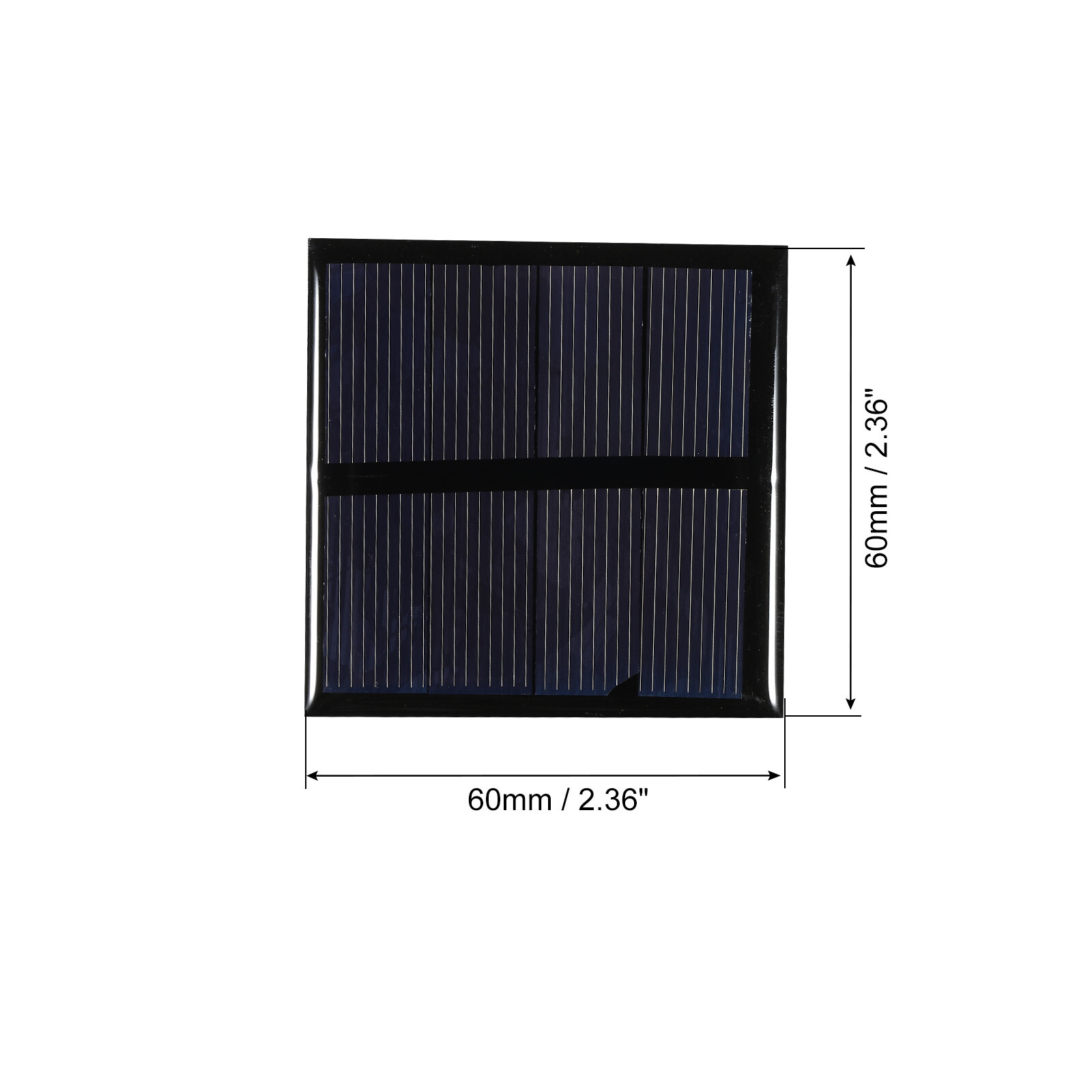 Mini Solar Panel Cell 2V 150mA 0.3W 60mm x 60mm for DIY Project Pack of 5