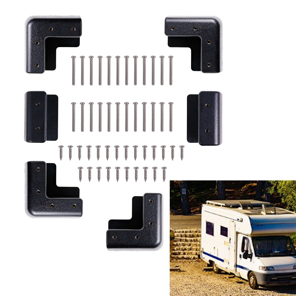 Solar Panel Corner Bracket Kit Made of ABS Plastic for RV Applications
