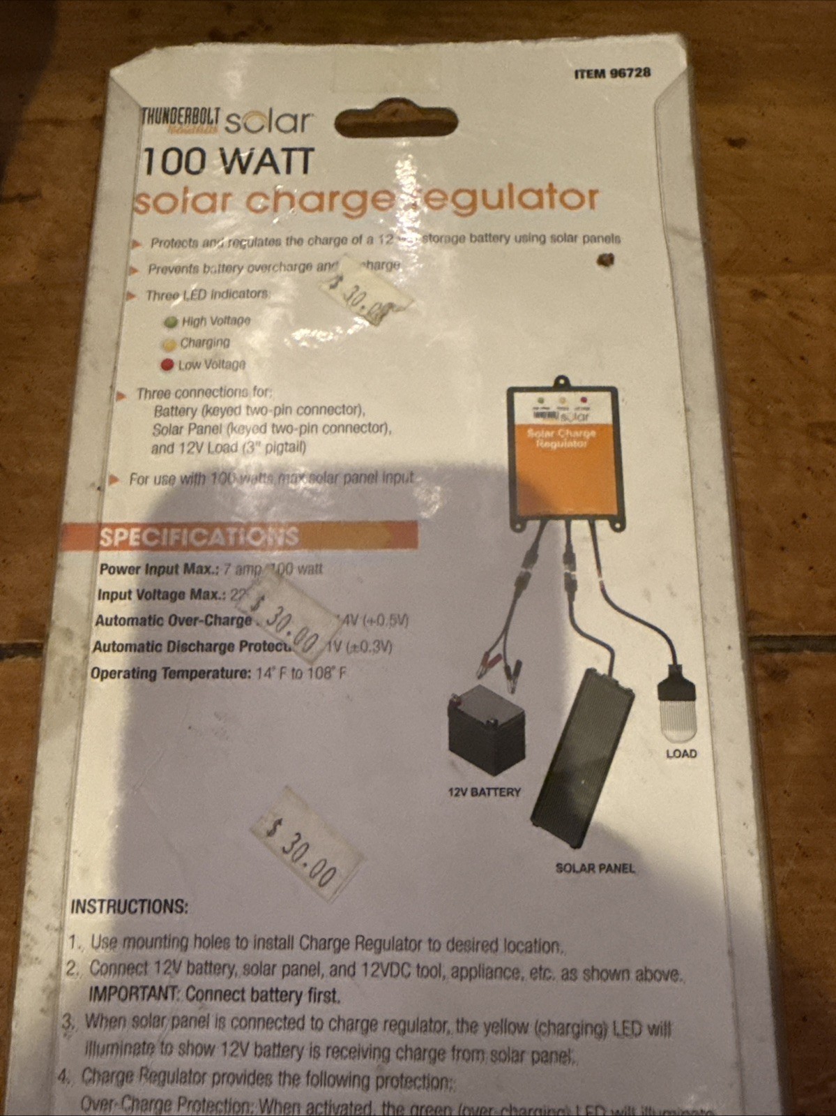 Thunderbolt Magnum 100 Watt Solar Charge Regulator New In Package Free Shipping