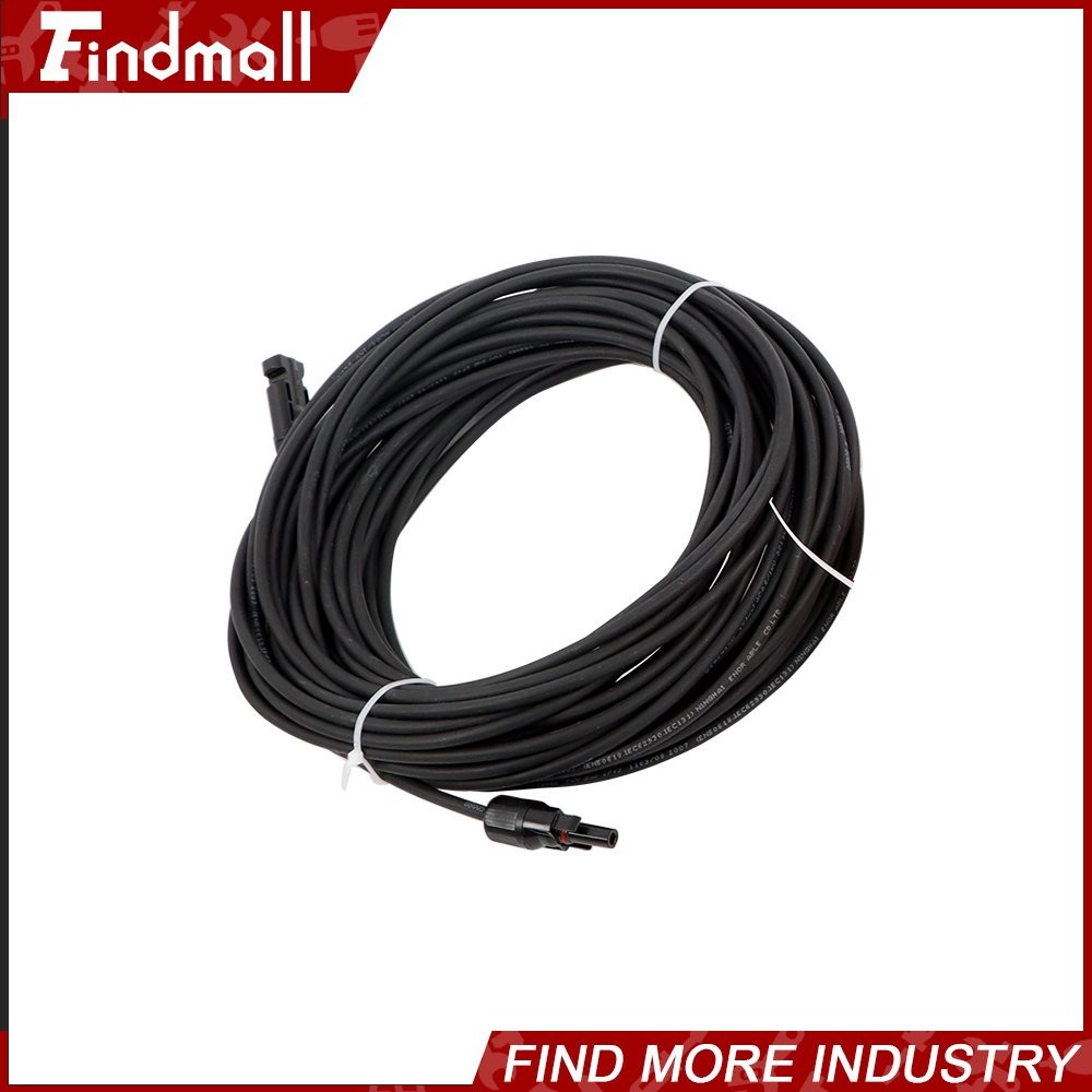 Findmall Red+Black W/ M4 Connector Solar Panel Wire Cable Weatherproof 20M 4mm²