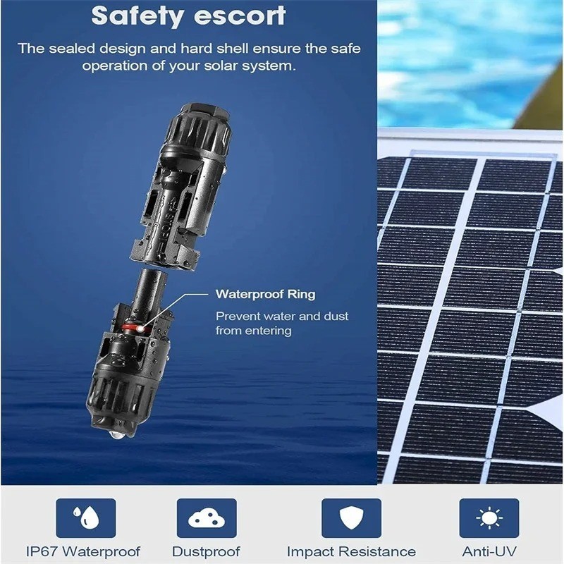 10 Pairs Male Female Wire Cable Connector Set Solar Panel Waterproof Connector