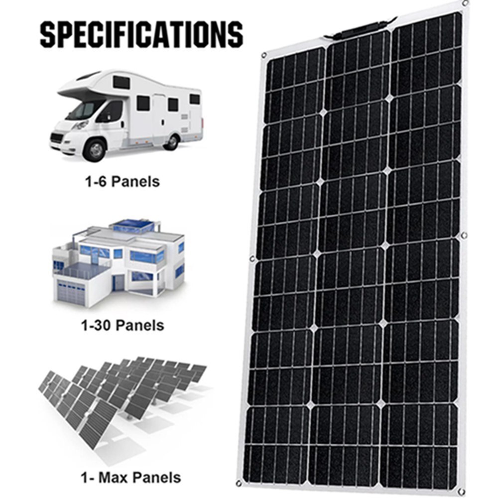 150W 300W 450W 600W 900W Flexible Solar Panel with 40A MPPT Charge Controller