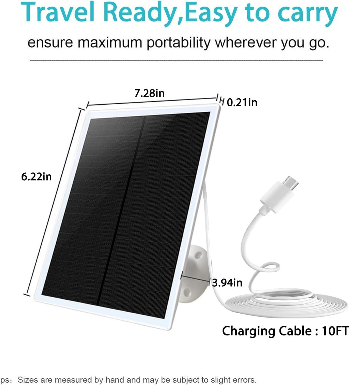 Compact Solar Panel Kit for Outdoor Security Cameras