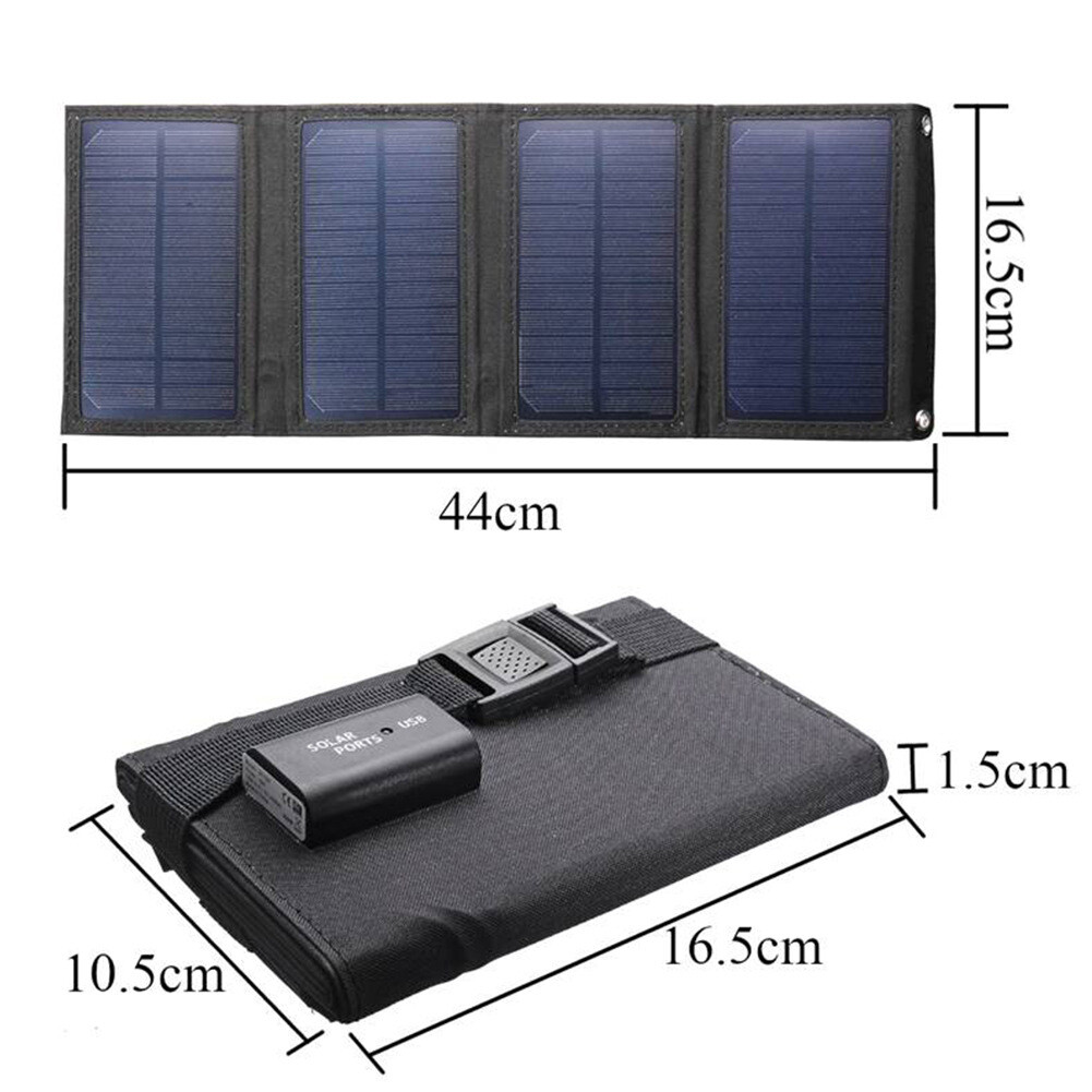 80W USB Solar Panel Folding Power Bank Outdoor Camping Hiking Phone Charger 2023