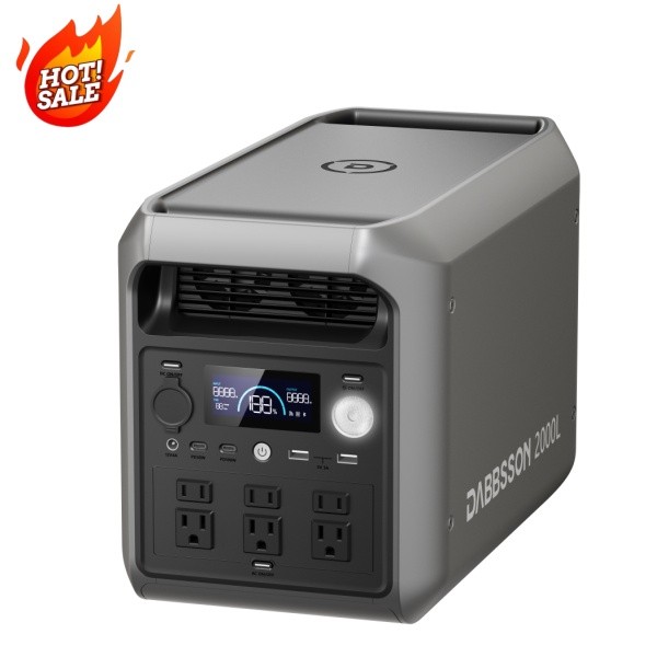 2000L 2200W 2048Wh Portable Power Station Solar Generator Outdoor RV Dabbsson