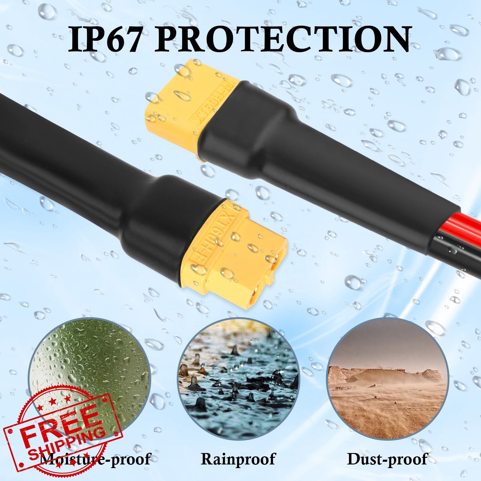 MOOKEERF XT60 Extension Cable 1FT