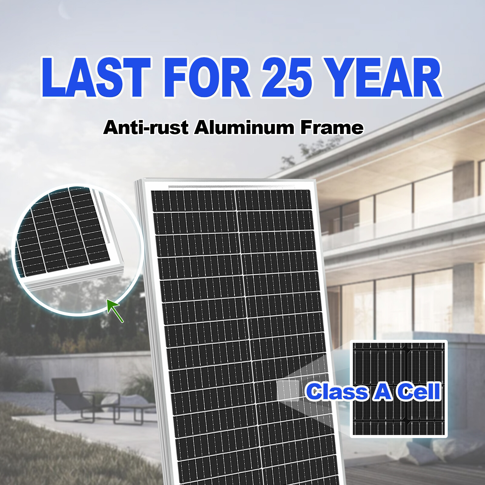 100W Watt 12V Mono Solar Panel Kit Charging Off-Grid Battery Power RV Home Boat