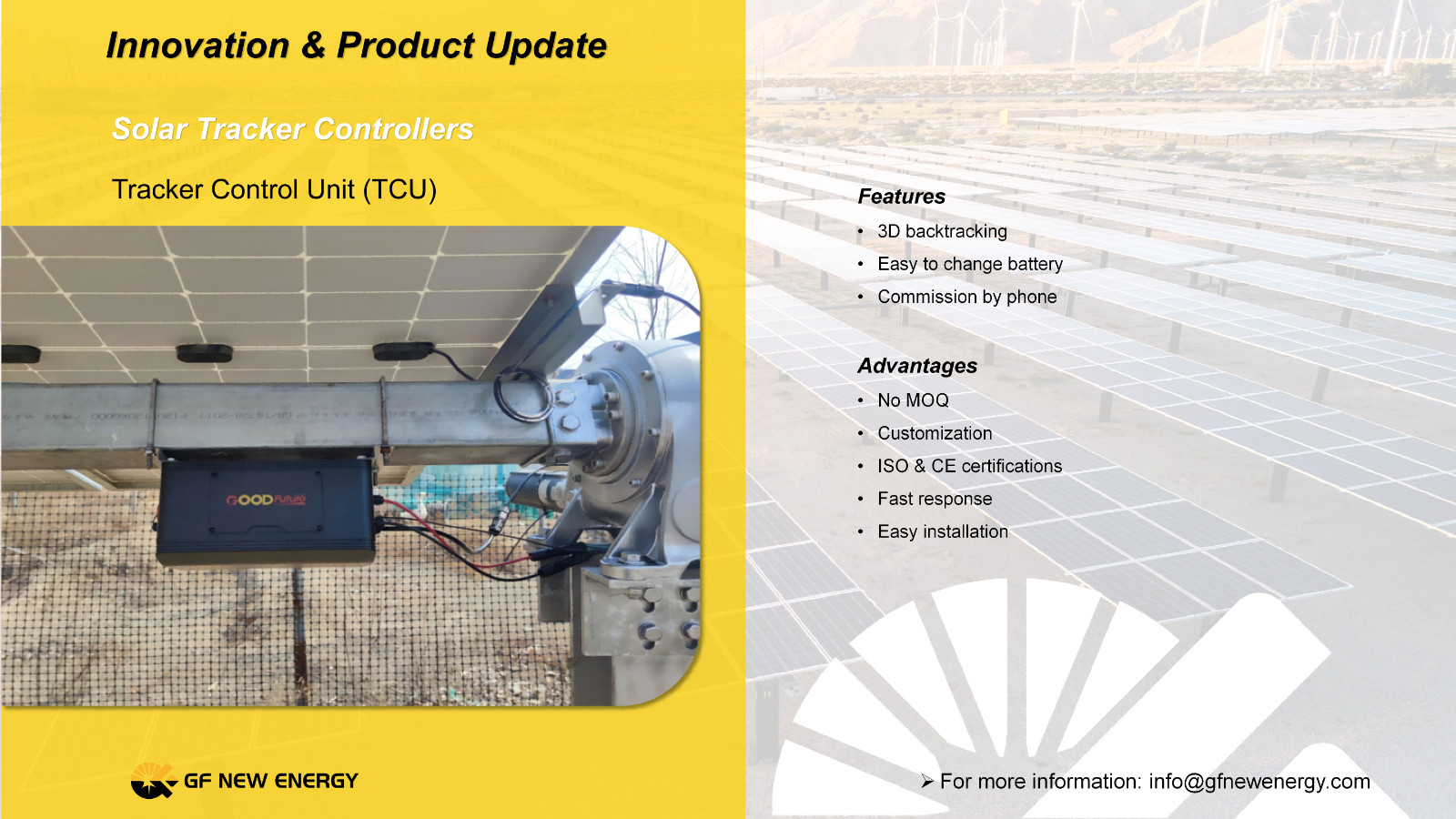 Solar Tracker Controller Smart DC Single-Axis Solar Tracking System