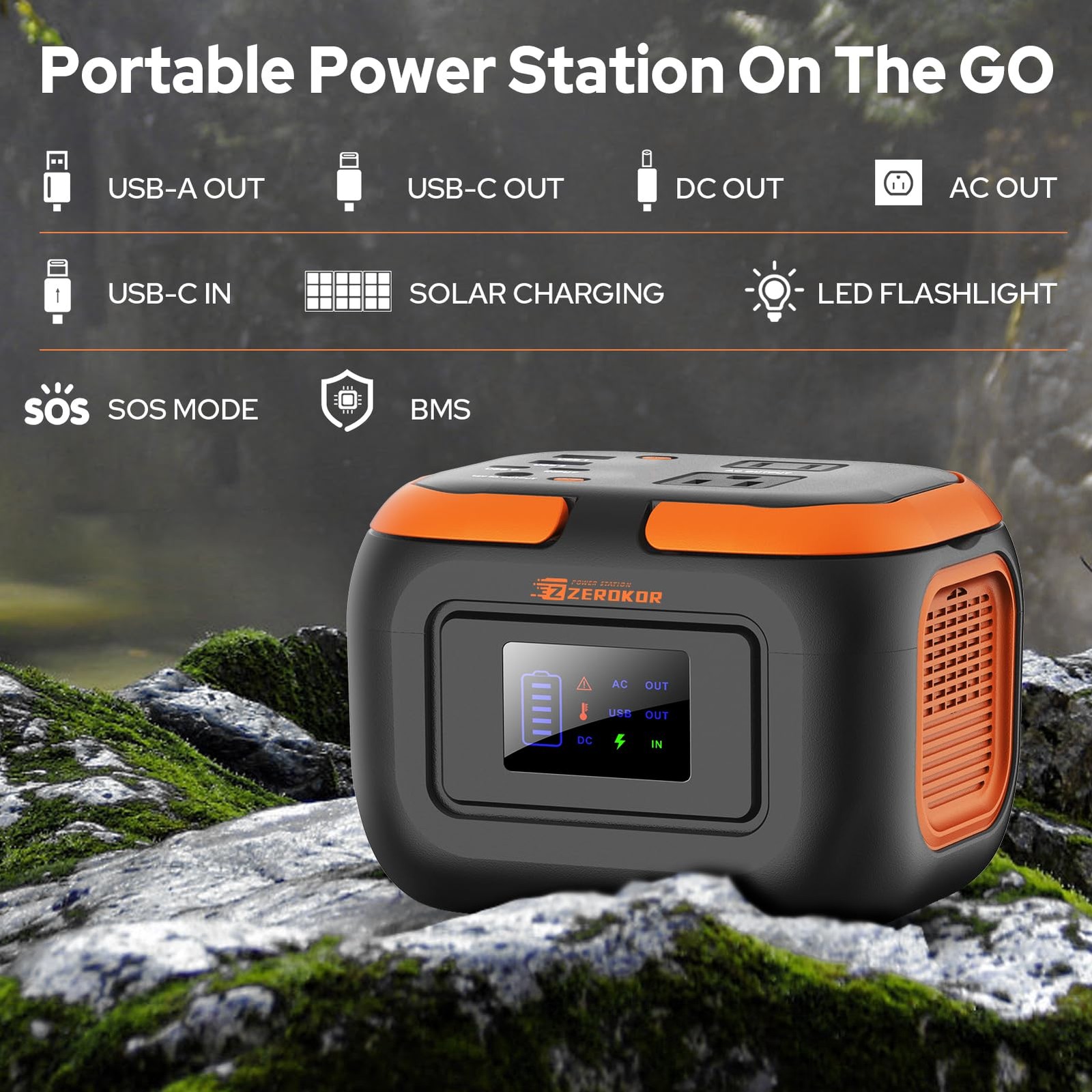 Portable Power Station 120W, Power Bank with AC Outlet,Portable Generator 97.6Wh