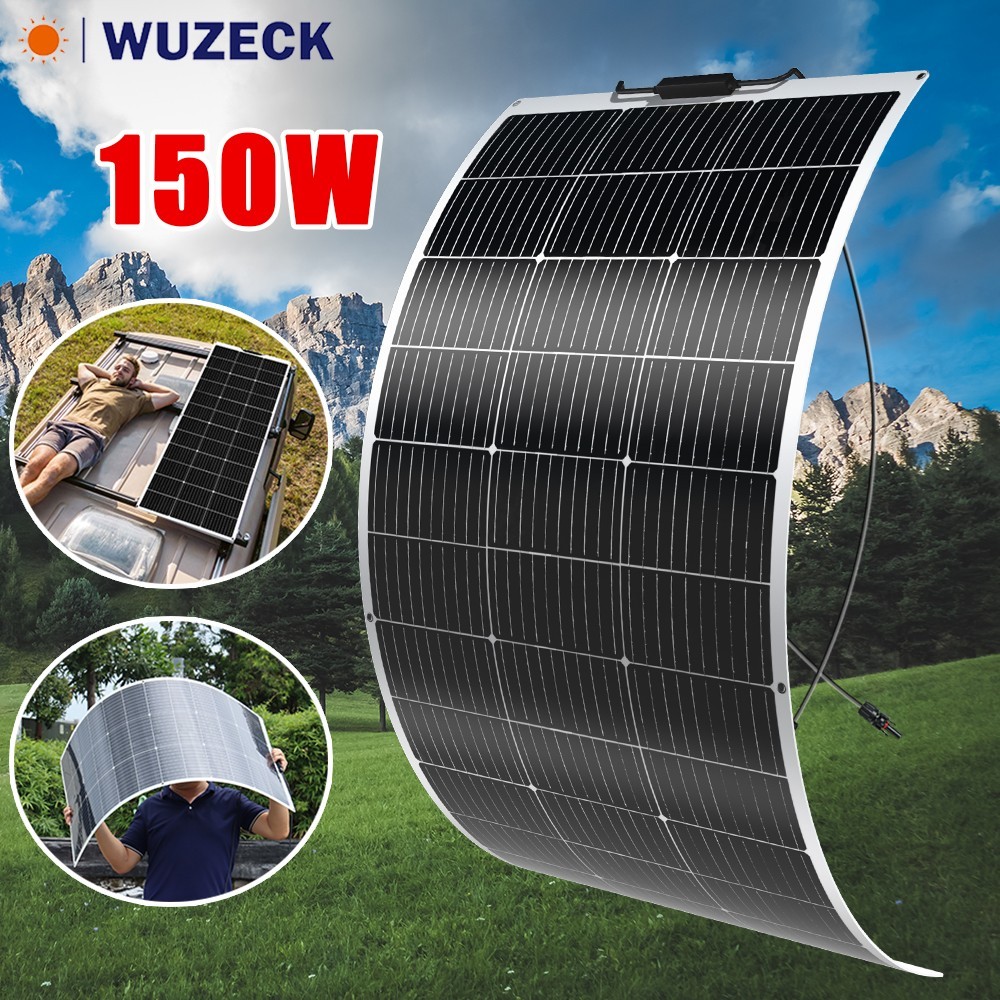 150 Watt Flexible Solar Panel 12V Monocrystalline Solar PV Charging For RV Boats
