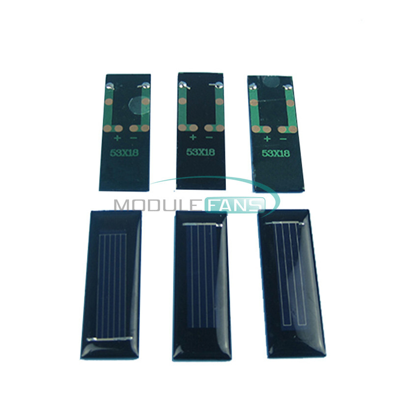 10pcs Mini Solar Panel Solar Cells Photovoltaic Panels 0.5V 100mA 0.05W