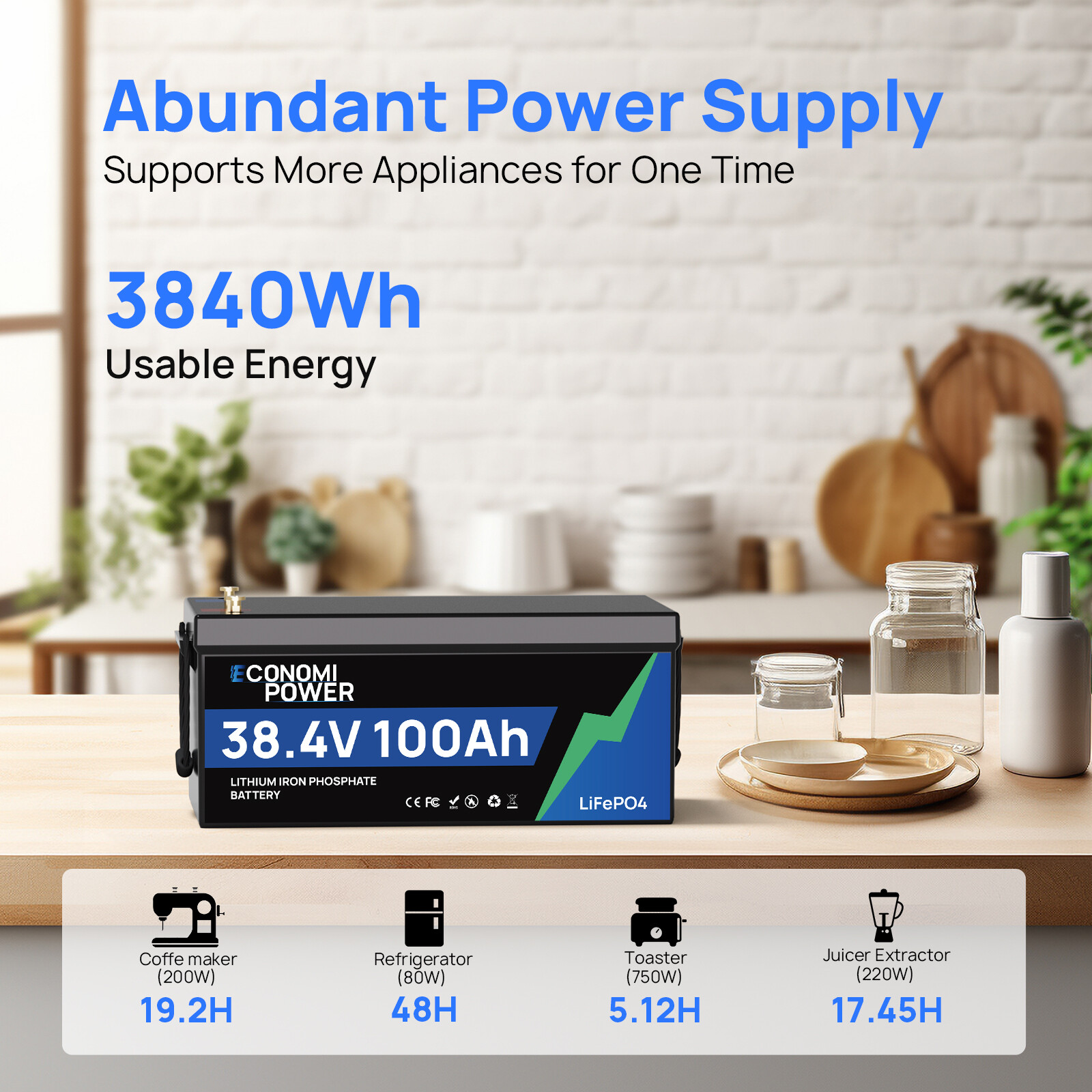 36V 100Ah LiFePO4 Lithium Battery100A BMS for Golf Cart Trolling Motor Solar RV