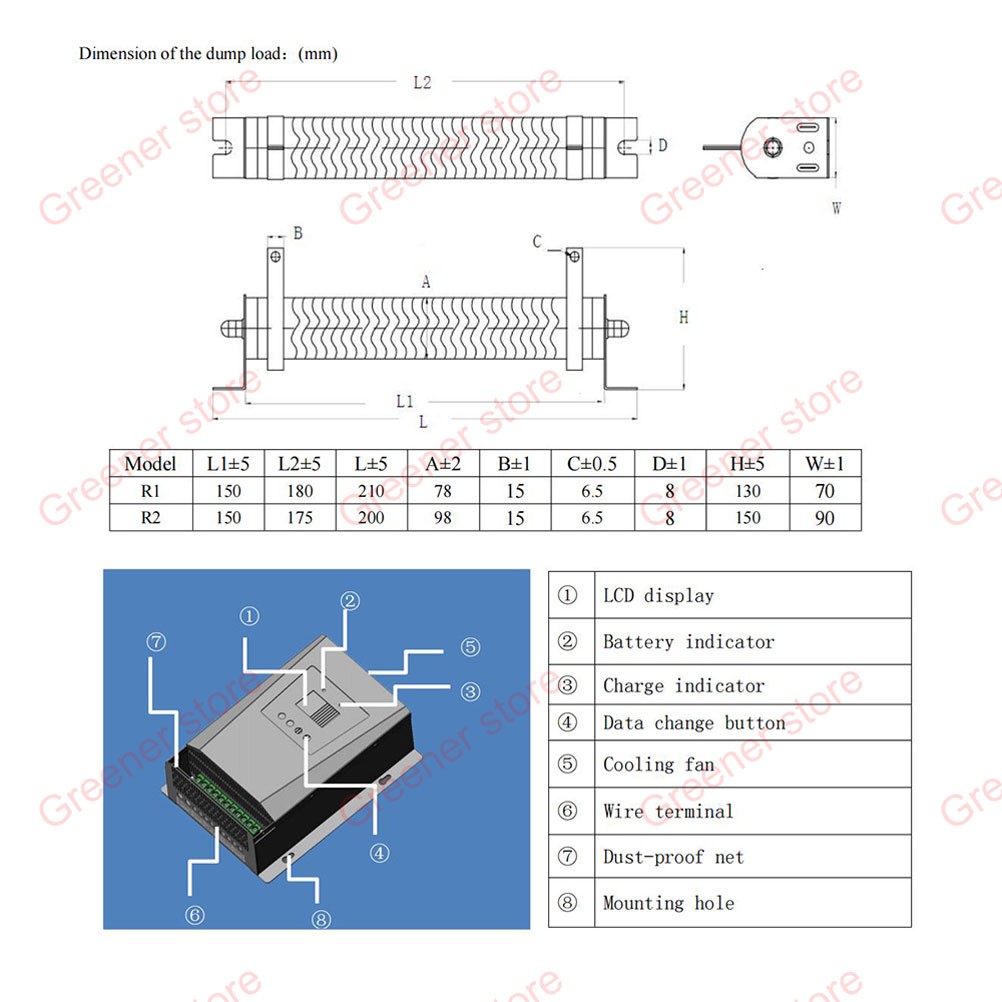 3000W Wind Solar Double MPPT Hybrid Charge Controller Auto 12V 24V 48V Regulator