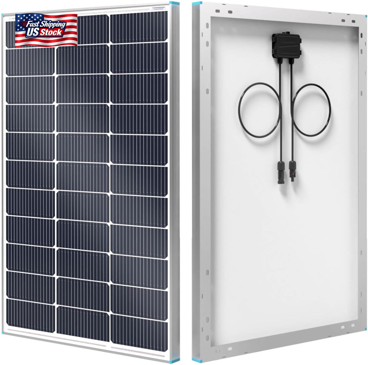 Renogy Solar Panel 100 Watt 12 Volt, High-Efficiency Monocrystalline PV Module P