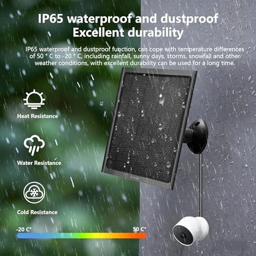 8W Solar Panel for Google Nest Camera – Waterproof, 360° Mount, 13.1ft Cable