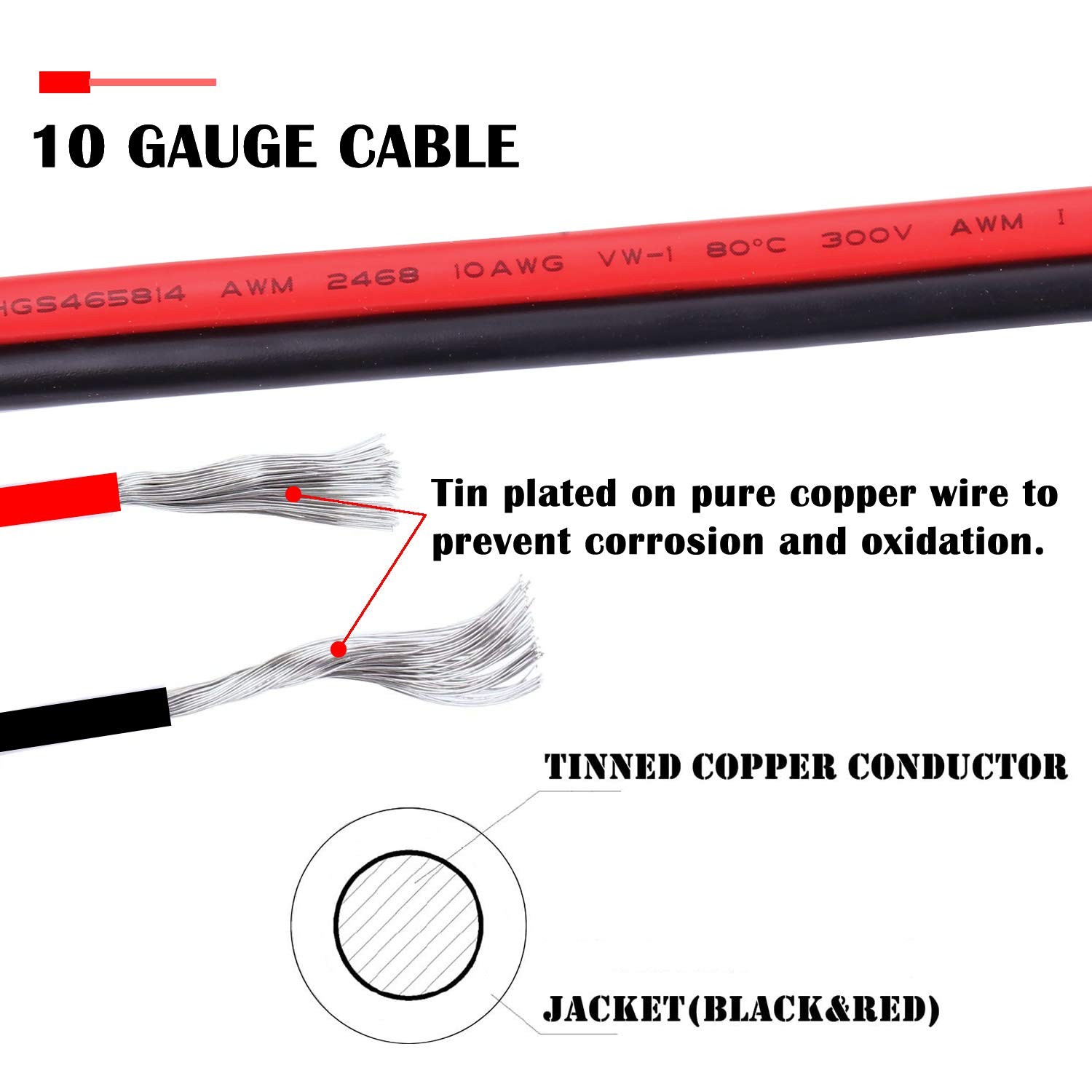 SAE Extension Cable 10AWG SAE to SAE Quick Disconnect Wire Harness SAE Connec…