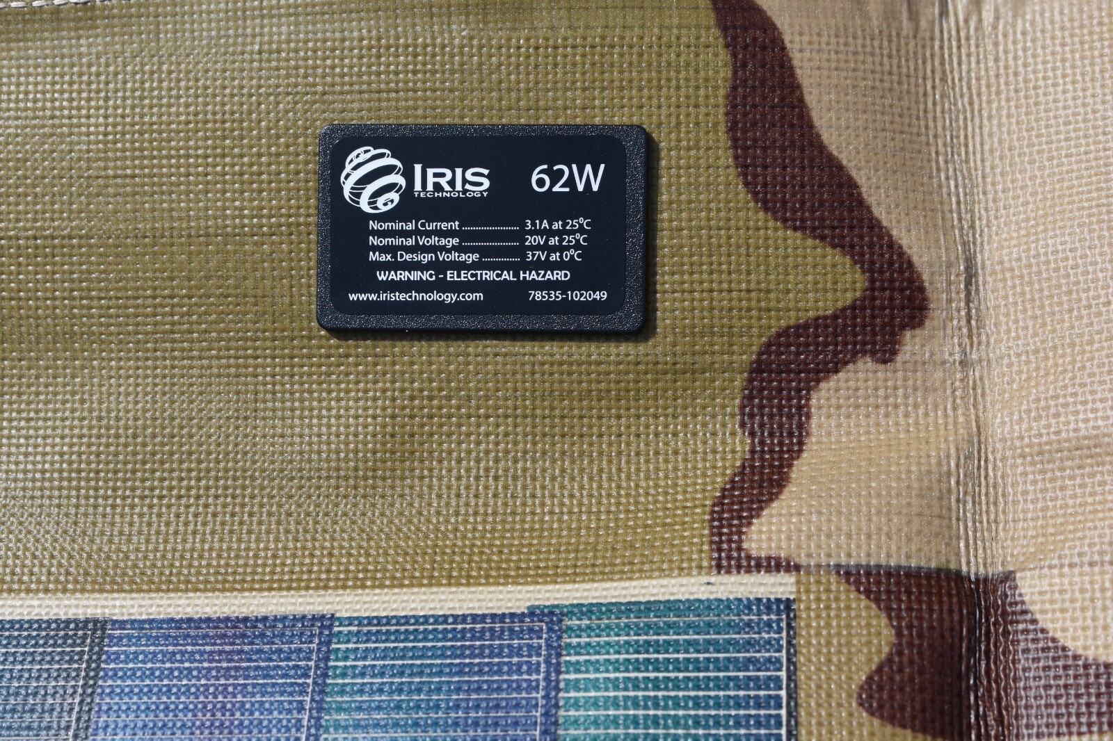 Iris Technology P3 Military Folding 62 Watt Solar Panel 16013A NEW
