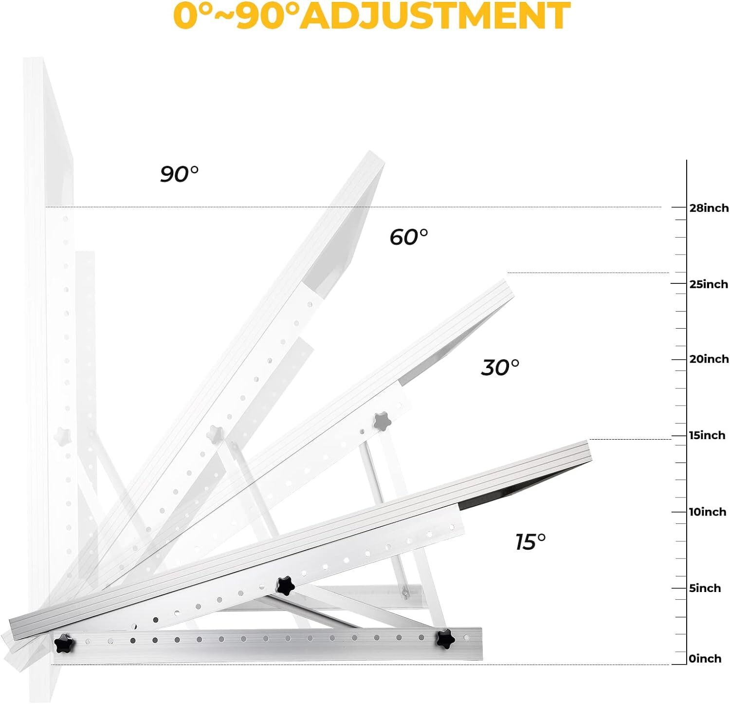 28″ Solar Panel RV Tilt Mount Brackets Ground Roof Flat Surface Adjustable Fram