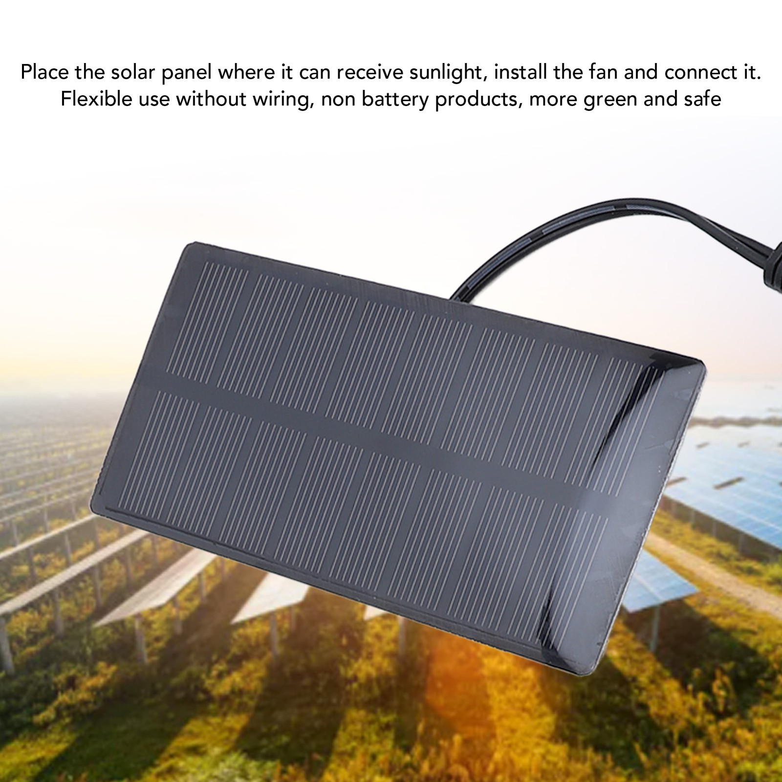0.8W 4V Solar Panel Fan Kit Efficient Cooling For Greenhouses Easy To Use