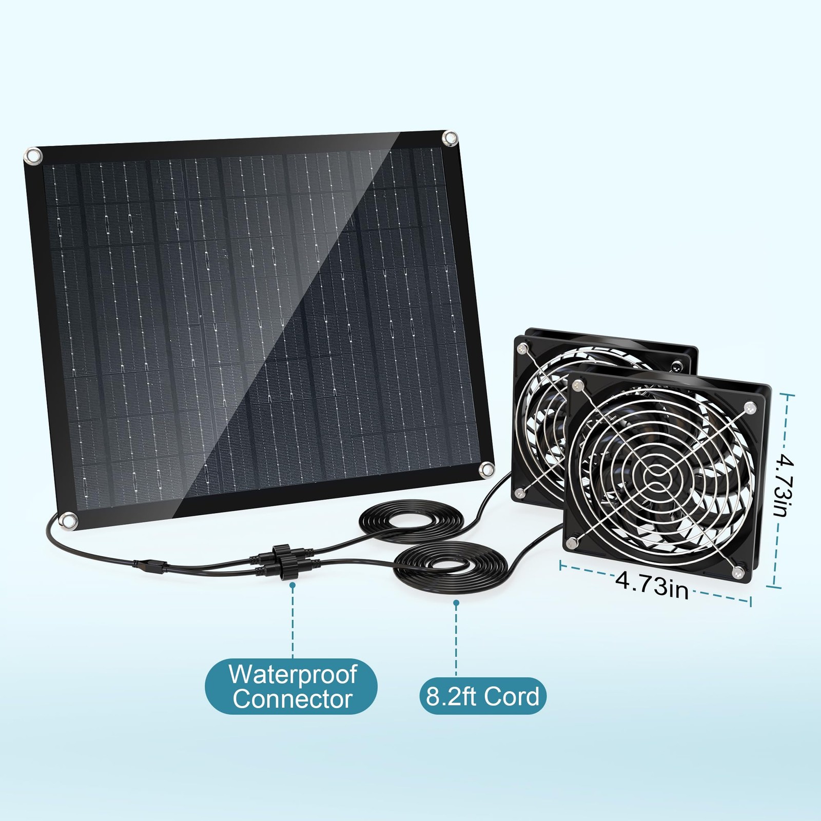 Solar Panel Fan, 29W Solar Fan for greenhouses, Small Chicken coops, and pet …