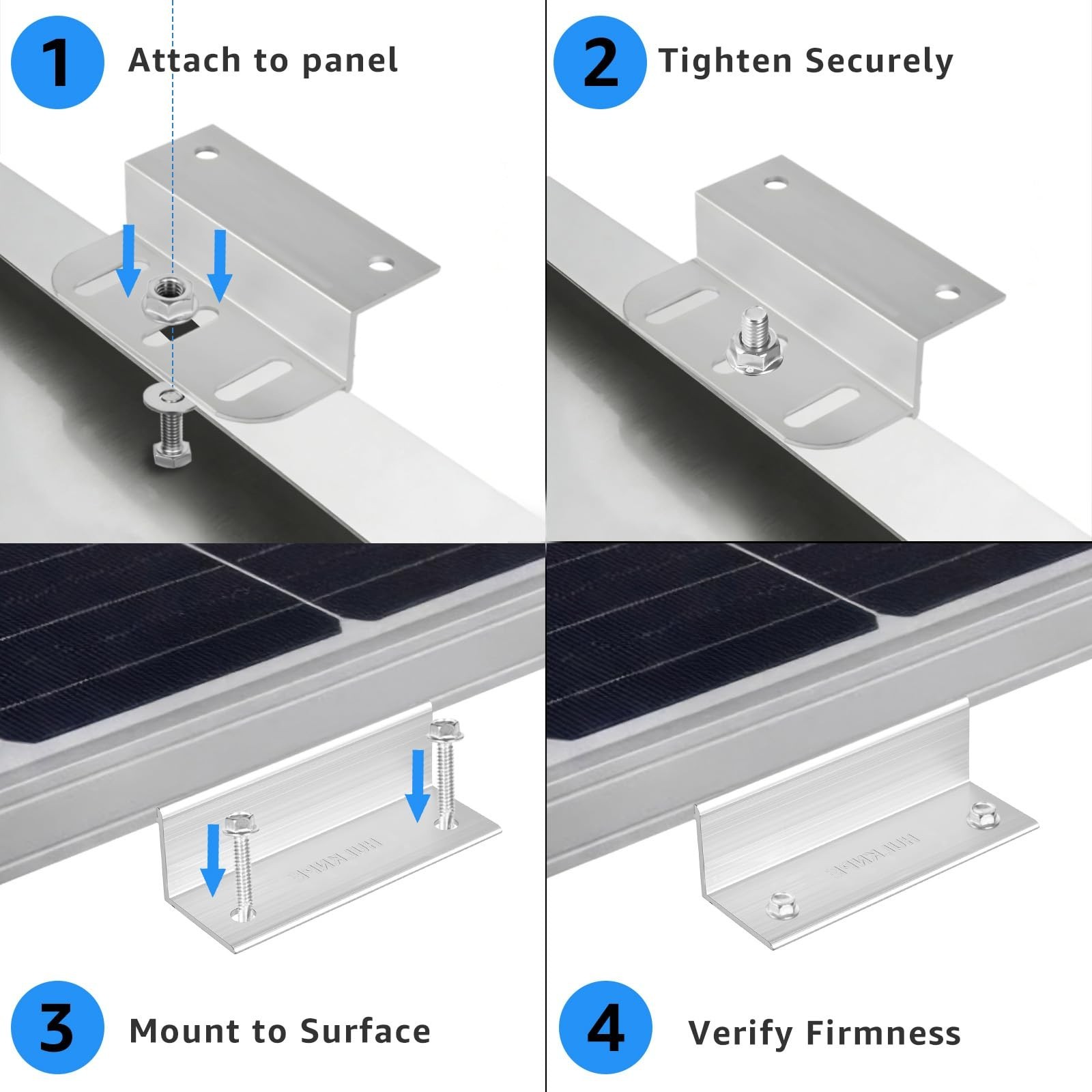 Heavy Duty Solar Panel Mounting Kit (16 Pack) – Corrosion-Resistant Aluminum for