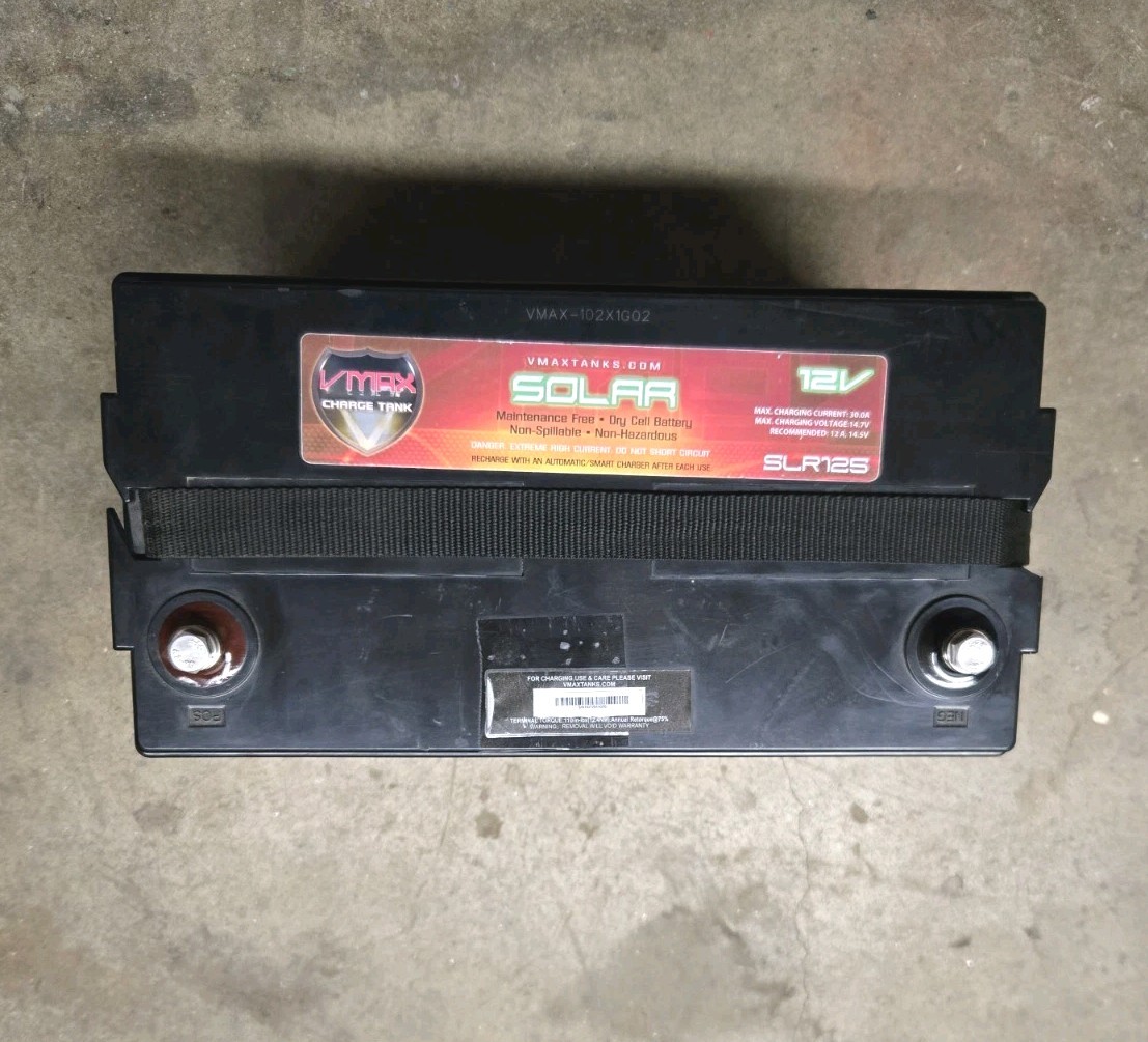 VMAX SLR125 AGM Deep Cycle 12V 125AH Battery for Synthesis Renogy PV SOLAR PANEL