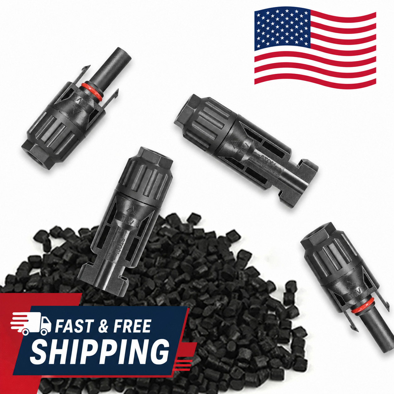 Male Female Wire Cable Connector Set 30A 1000V For Solar Panel Waterproof PV Set