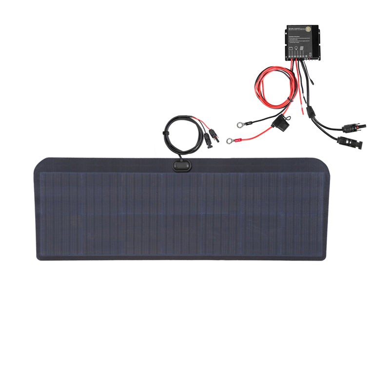Lensun 75W 12V Hood Flexible Solar Panel for Chevrolet Express Van Perfect Best