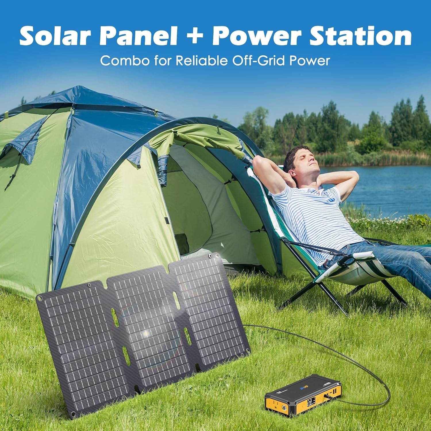 99.9Wh Power Station 30W Foldable Solar Panel Laptop